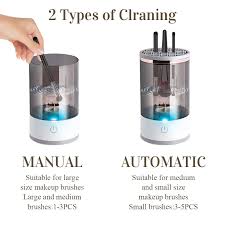 Electric Makeup Brush Cleaner Machine with Brush Mat